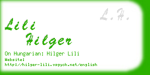 lili hilger business card